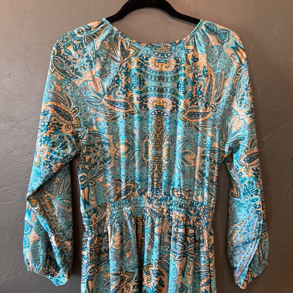 Anthropologie Boemo Paisley Bohemian Maxi Dress Large - Picture 10 of 13